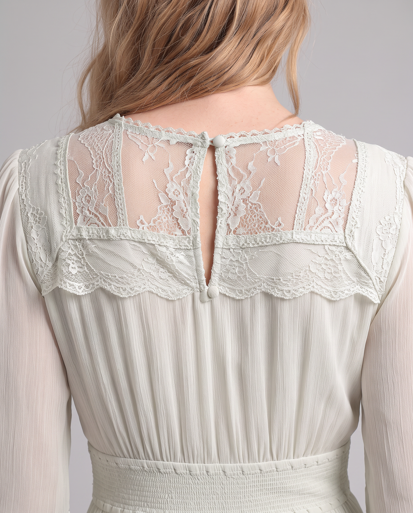 Willamae Lace Empire Maxi Dress
