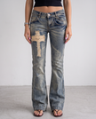 Seraphine Distressed Flare Denim Jeans