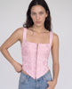Beatrix Floral Brocade Corset Top