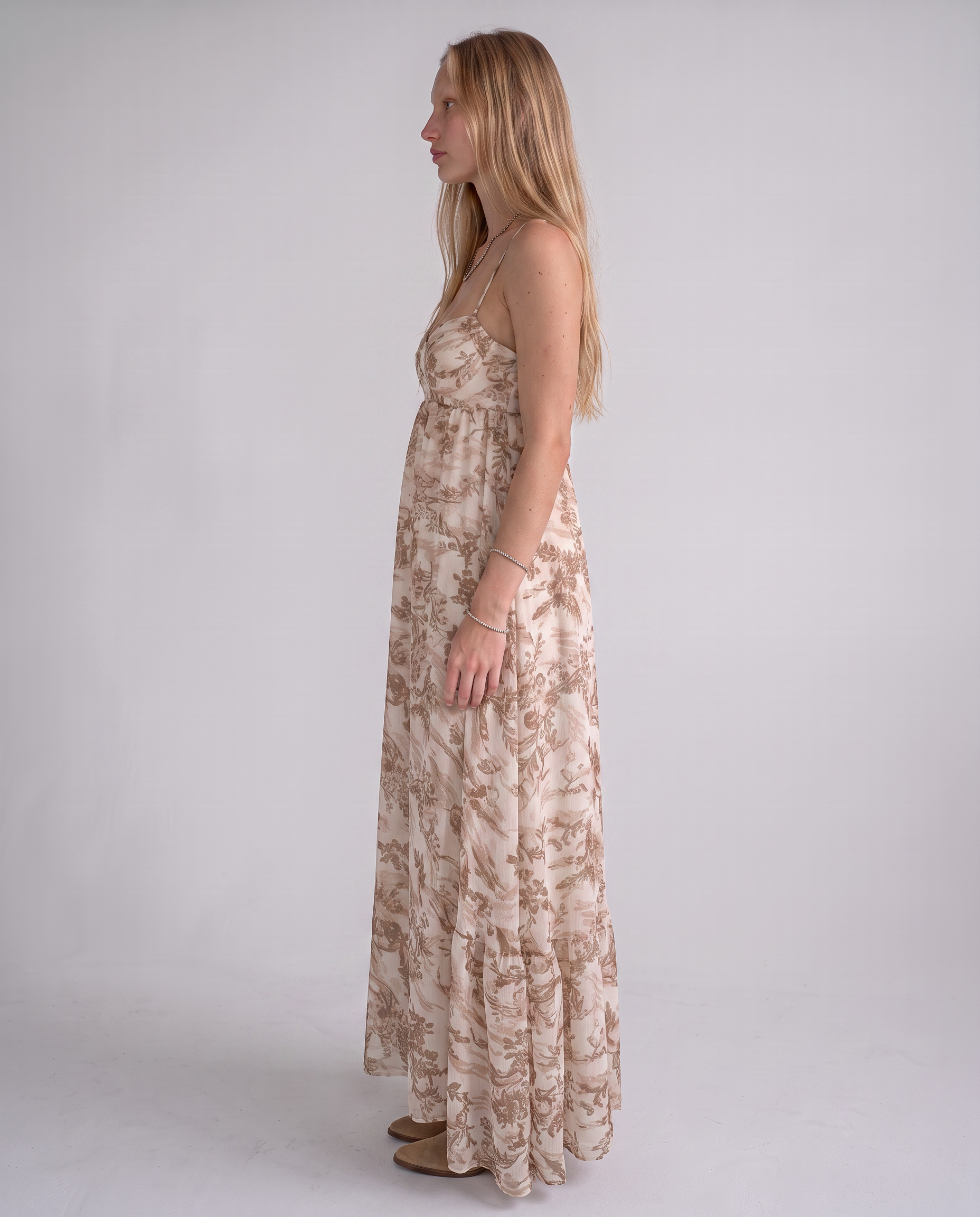 Josalyn Floral Ruffle Maxi Dress