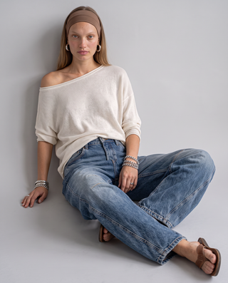 Marcellina Denim Barrel Jeans