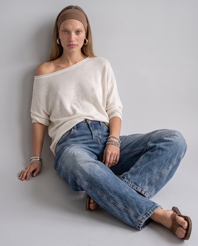 Marcellina Denim Barrel Jeans