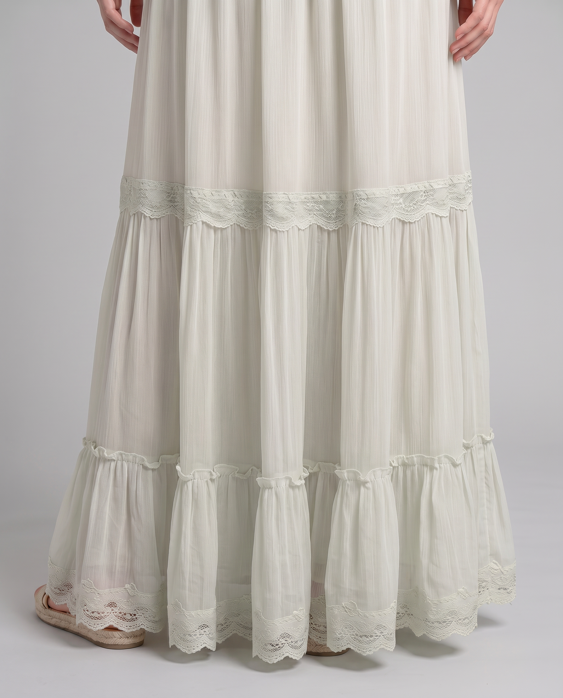 Willamae Lace Empire Maxi Dress
