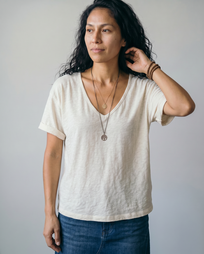 Camille Rolled Sleeve Tee