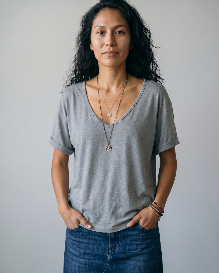 Camille Rolled Sleeve Tee