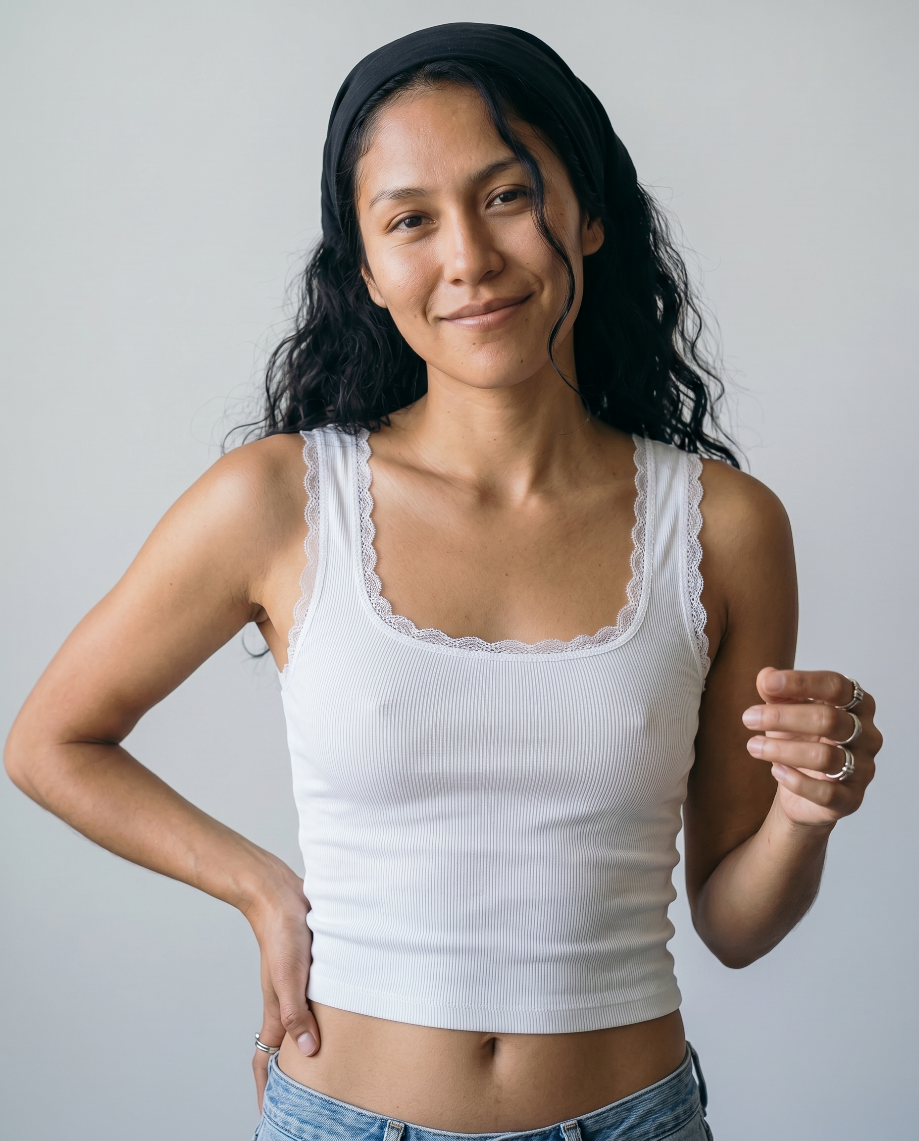 Odette Lace Trim Tank