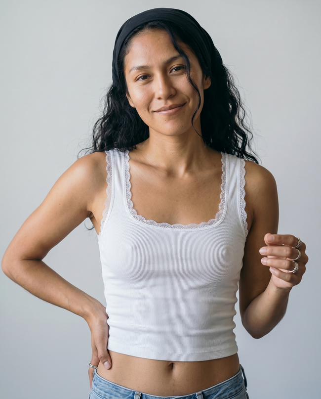 Odette Lace Trim Tank