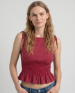 Eleanor Smocked Peplum Top