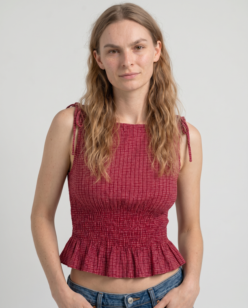 Eleanor Smocked Peplum Top