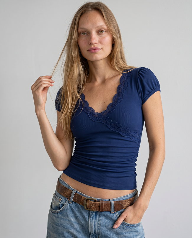 Annabelle Lace Trim Top