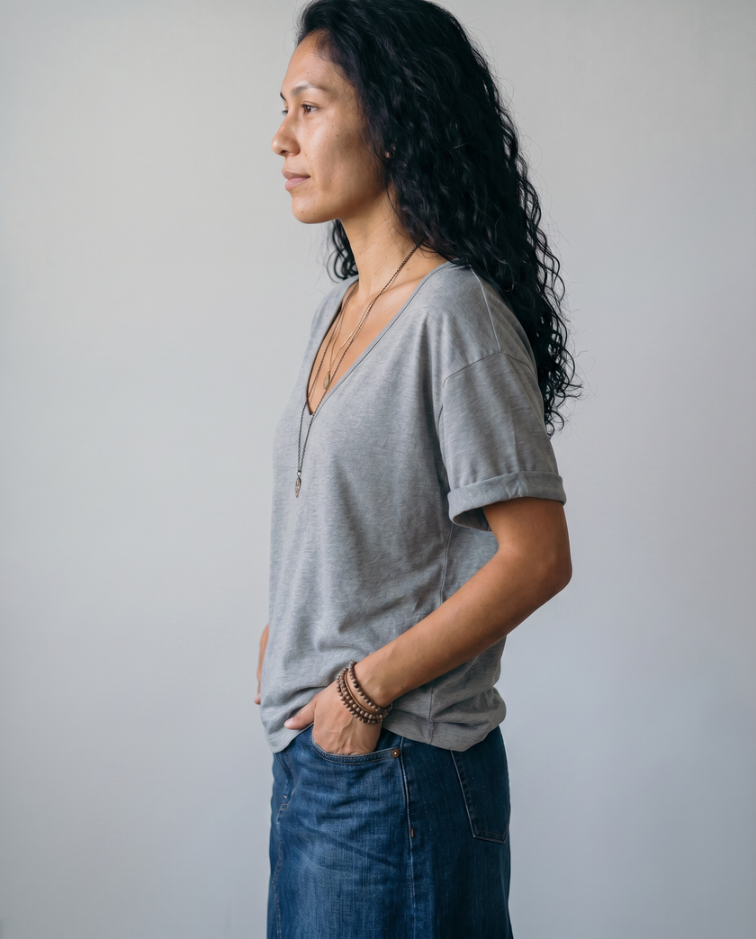 Camille Rolled Sleeve Tee