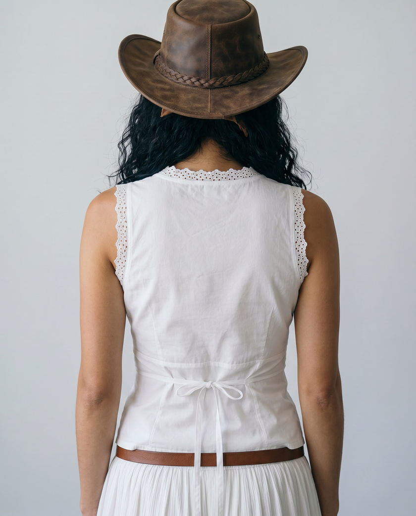Delphine Eyelet Corset Top