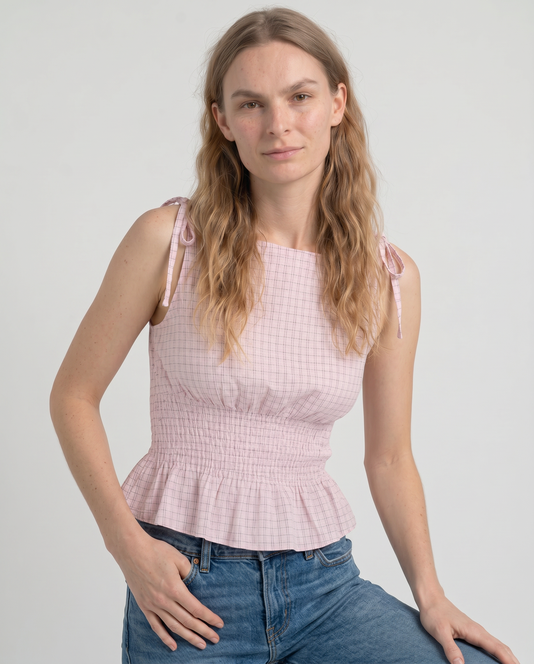 Eleanor Smocked Peplum Top