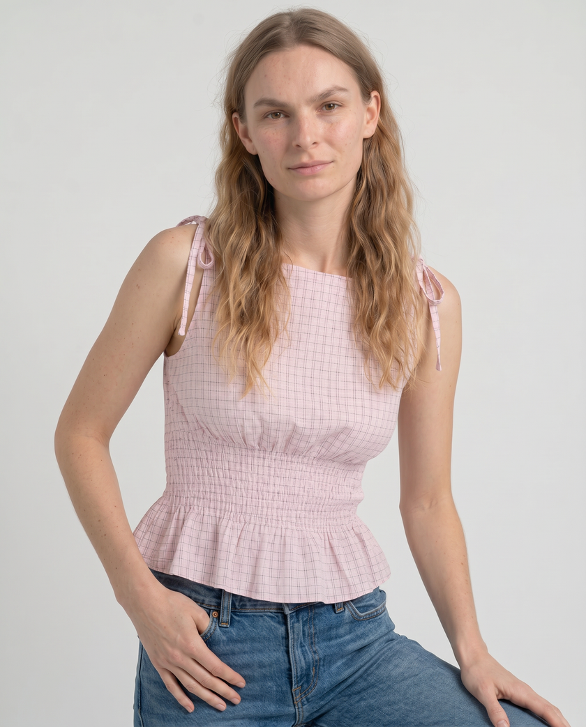 Eleanor Smocked Peplum Top