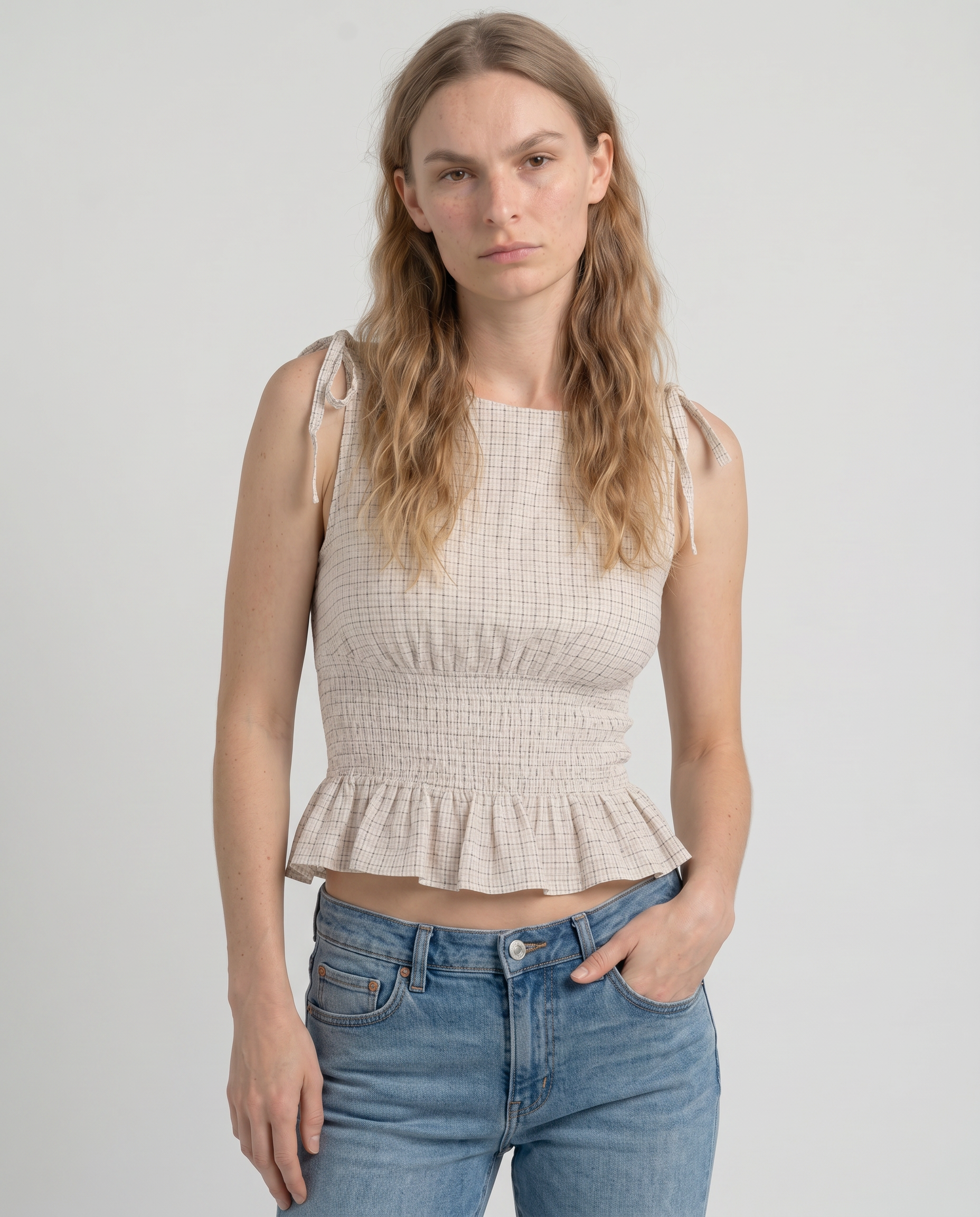 Eleanor Smocked Peplum Top
