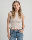 Eleanor Smocked Peplum Top