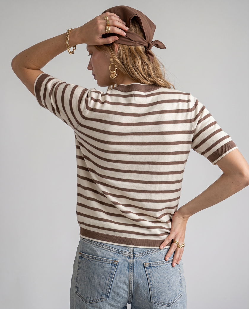 Beatrix Ribbed Knit Tee