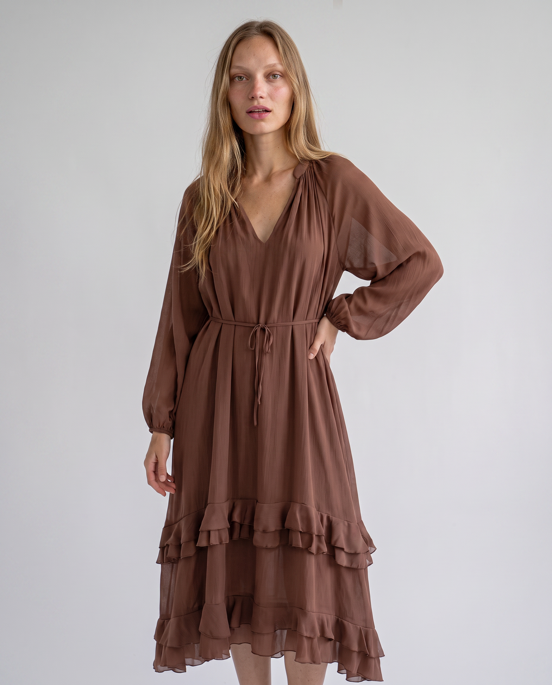 Josephine Ruffled Tiered Maxi Dress