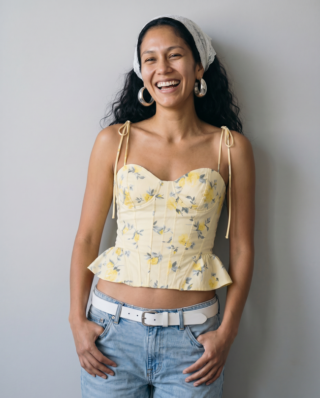 Marielle Floral Bustier Top