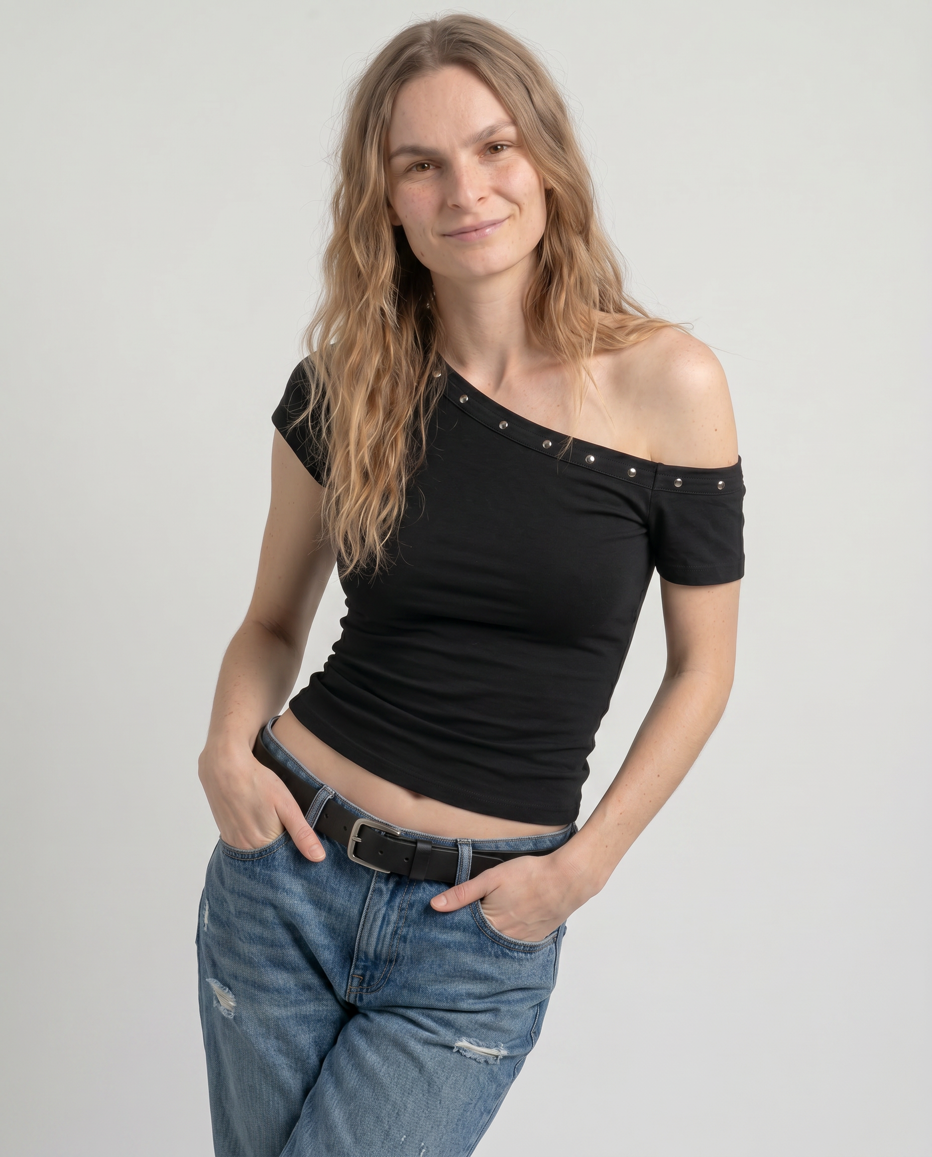 Odalys Studded Off-Shoulder Top