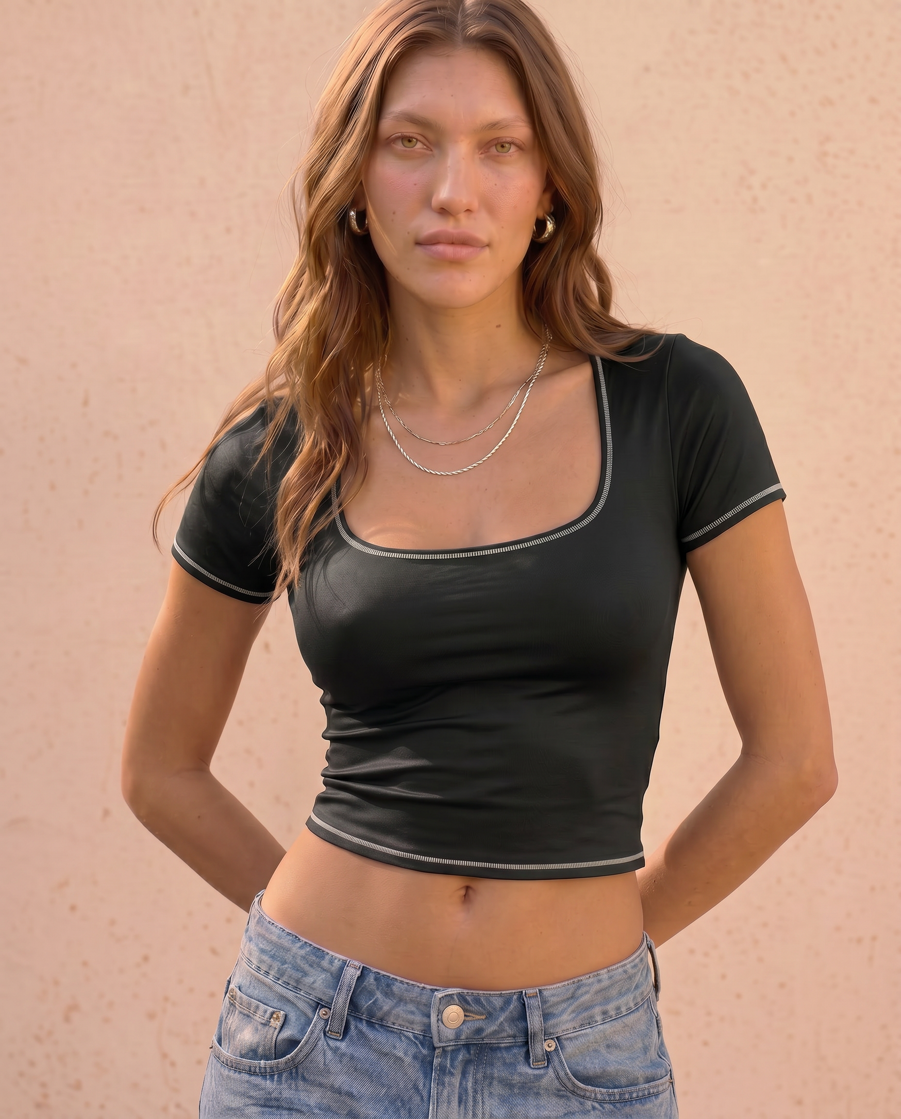 Genevra Contrast Trim Tee