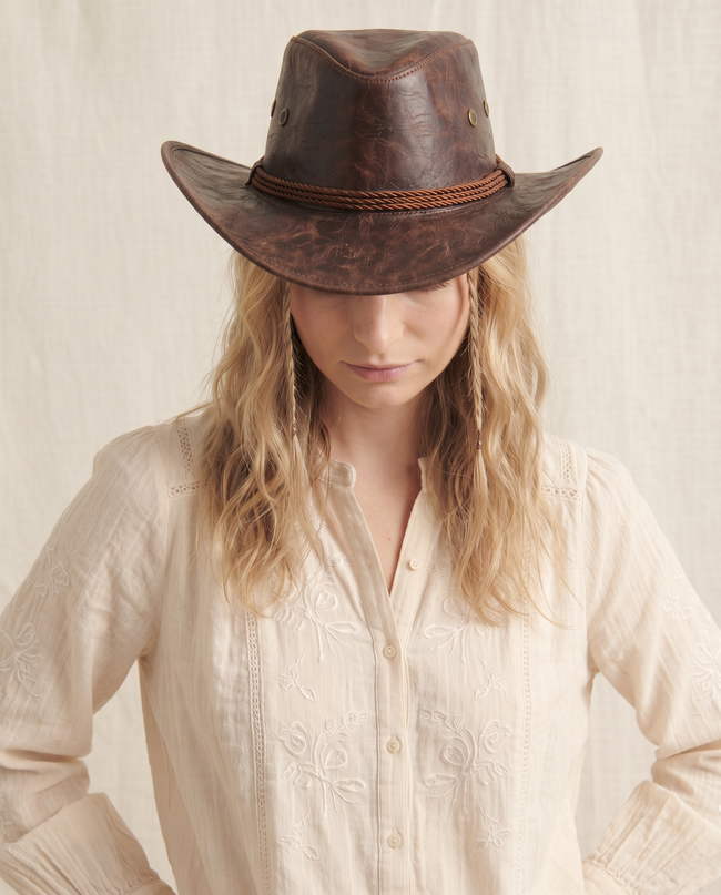 The Rancher Leather Cowboy Hat