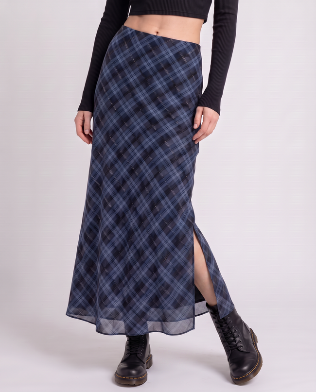 Bramble Plaid Maxi Skirt
