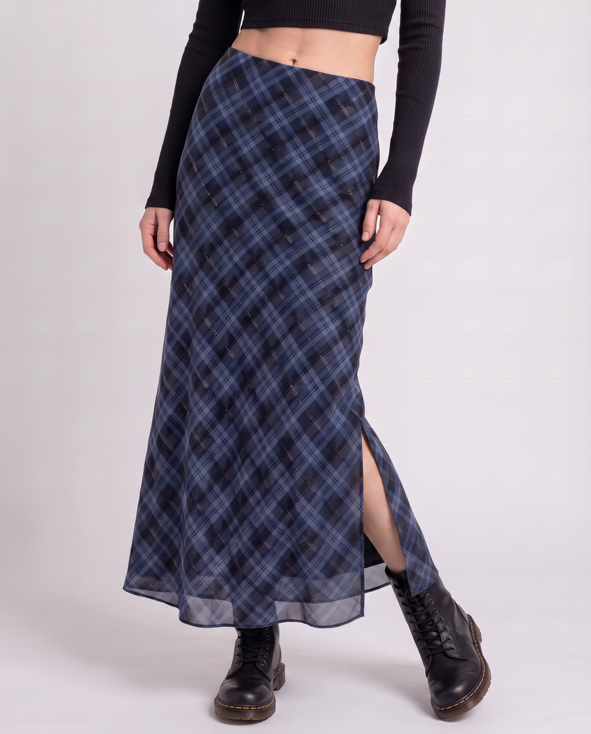 Bramble Plaid Maxi Skirt