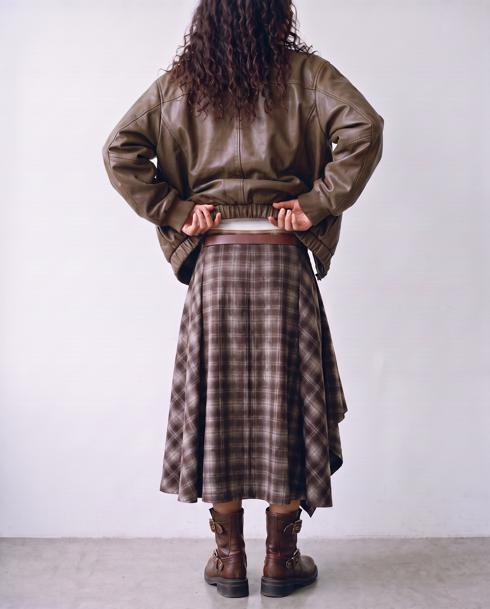 Marguerite Plaid Wrap Midi Skirt
