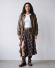 Marguerite Plaid Wrap Midi Skirt