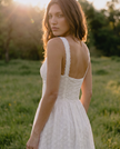Sweetheart Eyelet Mini Dress