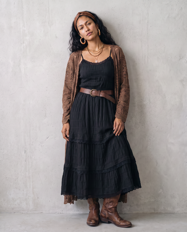 Cornelia Tiered Midi Dress