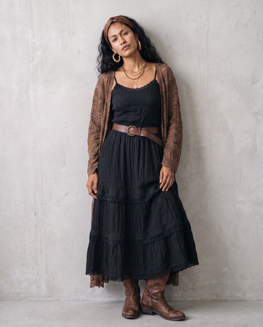 Cornelia Tiered Midi Dress
