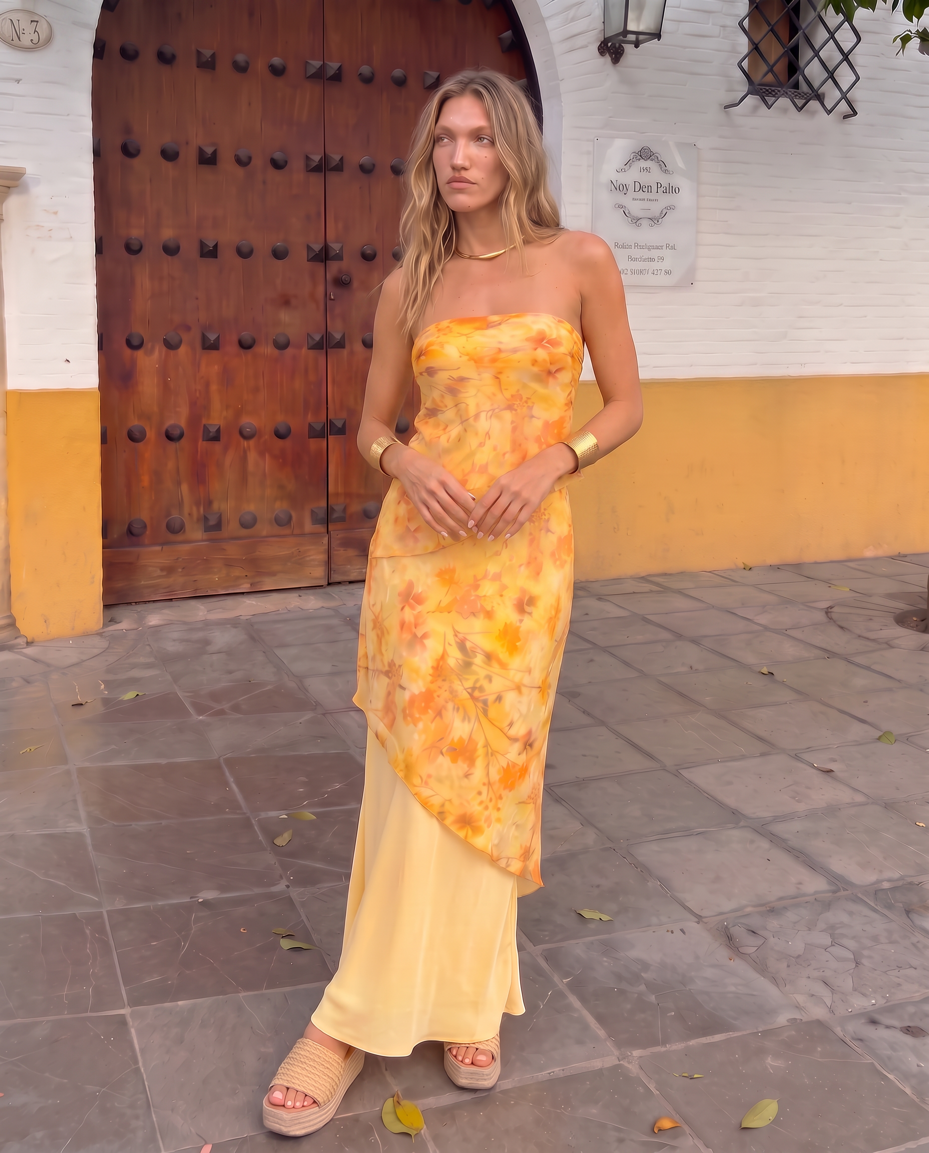 Selestina Asymmetric Maxi Dress