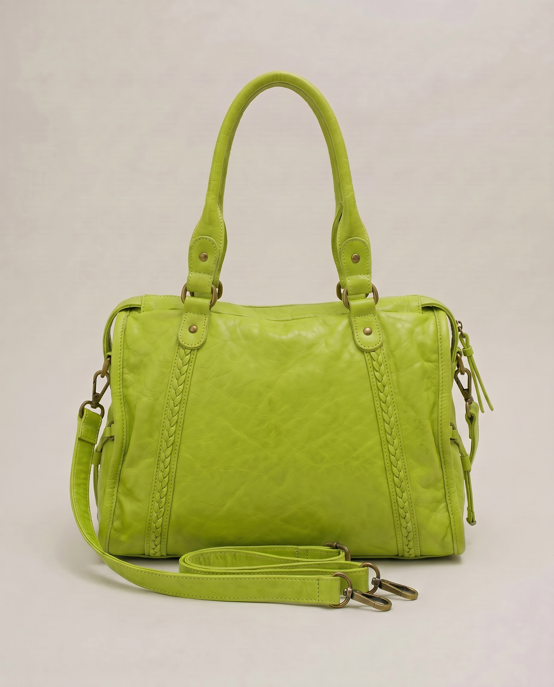 The Woven Quarter Satchel