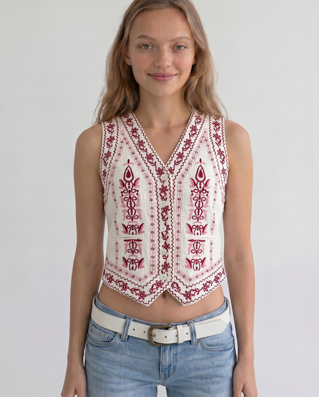 The Andalusia Embroidered Vest