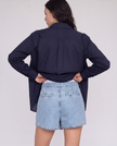 Wrenley Denim Wrap Skort