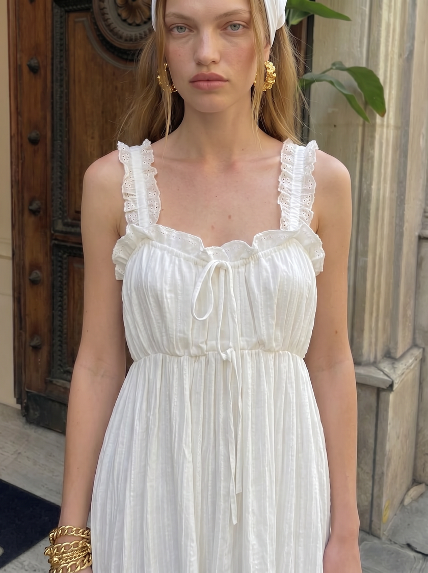 Vintage Lace Empire Waist Dress