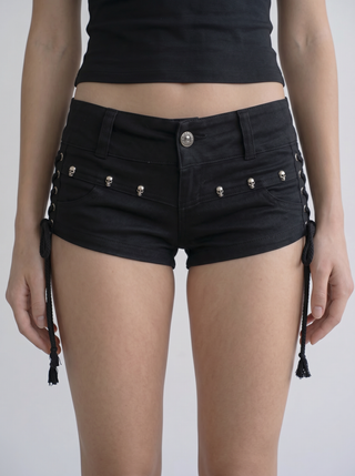 Vex Lace-Up Micro Shorts
