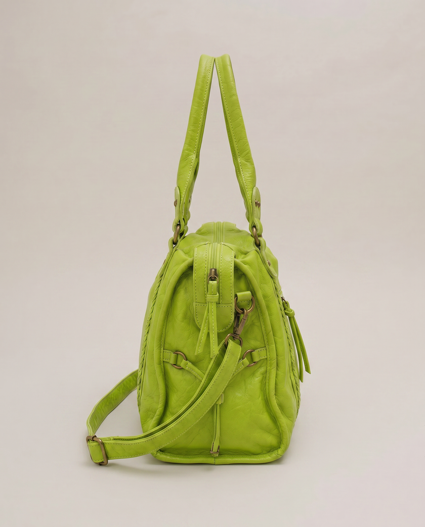 The Woven Quarter Satchel