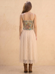 Josalind Tapestry Floral Lace-Up Corset Top