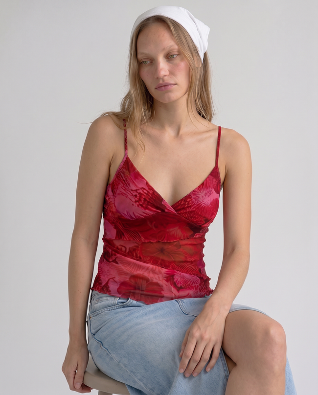 Willa Mesh Wrap Cami