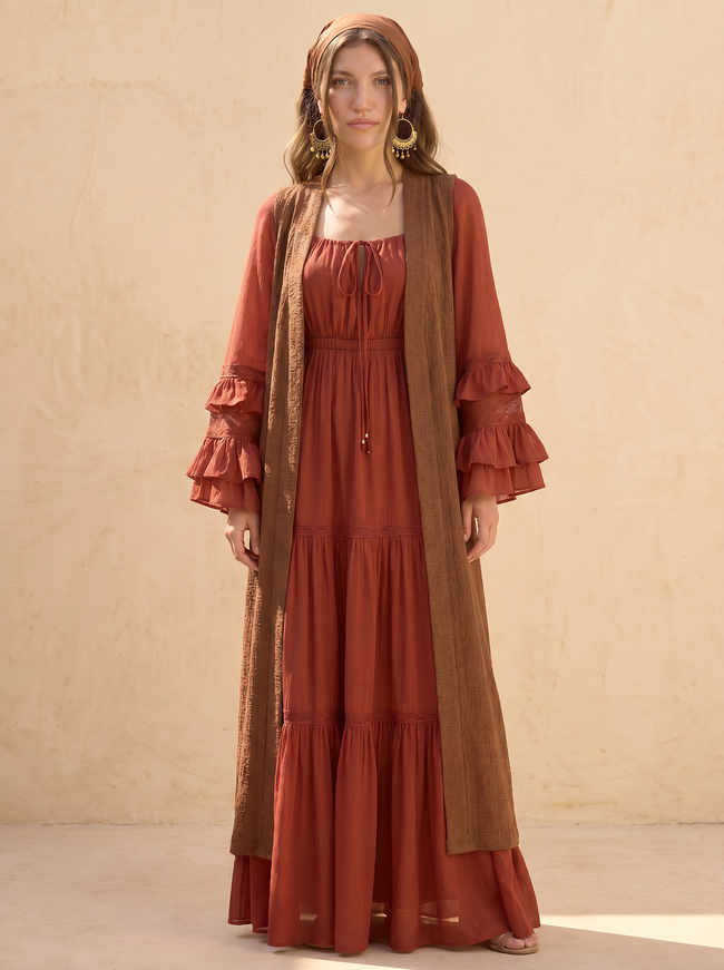 Della Ruffled Tiered Maxi Dress
