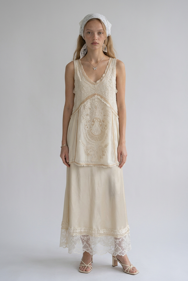 Ophelia Satin Slip Skirt