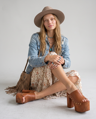 Fern Platform Leather Mules