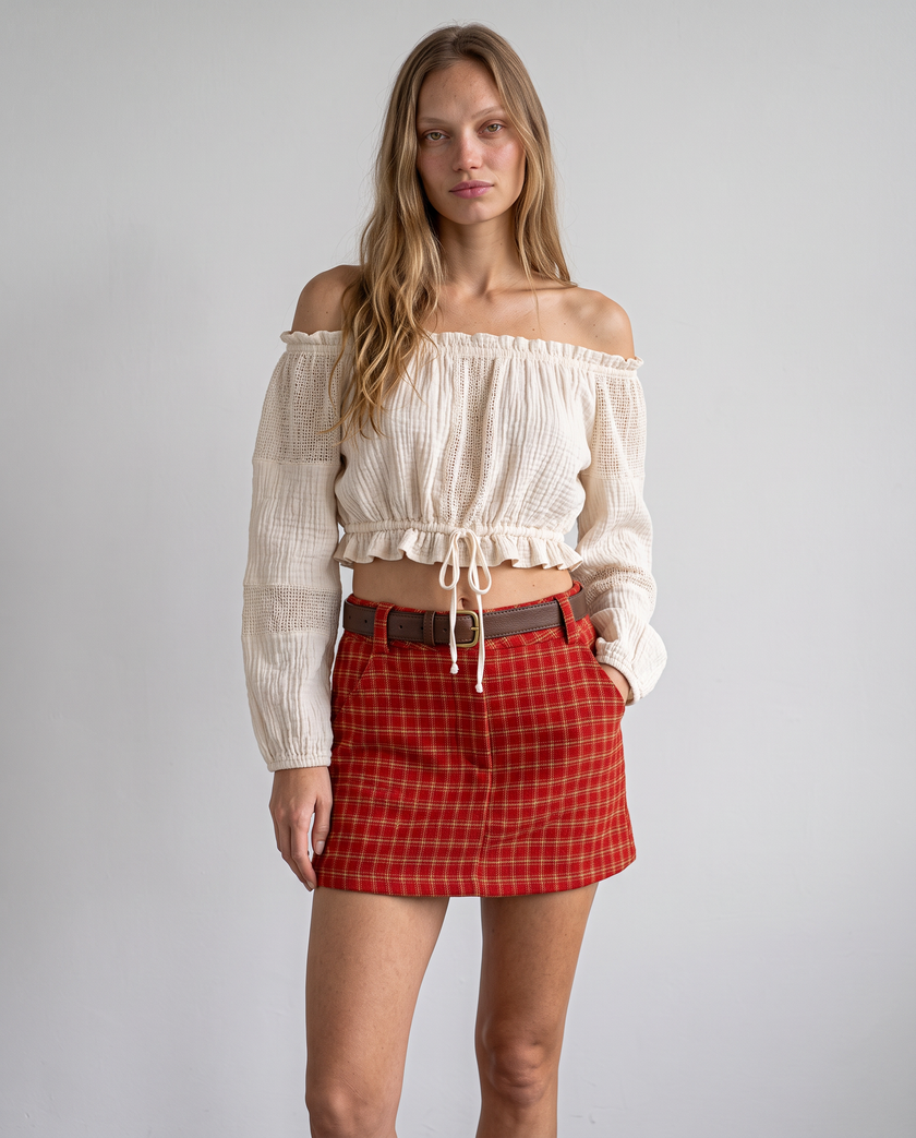 Tabitha Plaid Mini Skirt