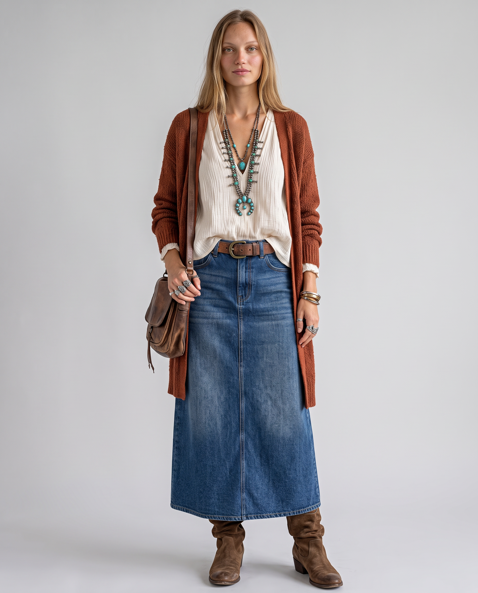 Maryanne Denim Maxi Skirt
