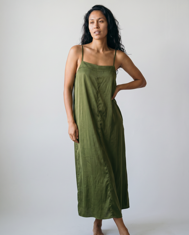 Cordelia Satin Slip Midi Dress