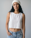 Lucille Button-Back Linen Top