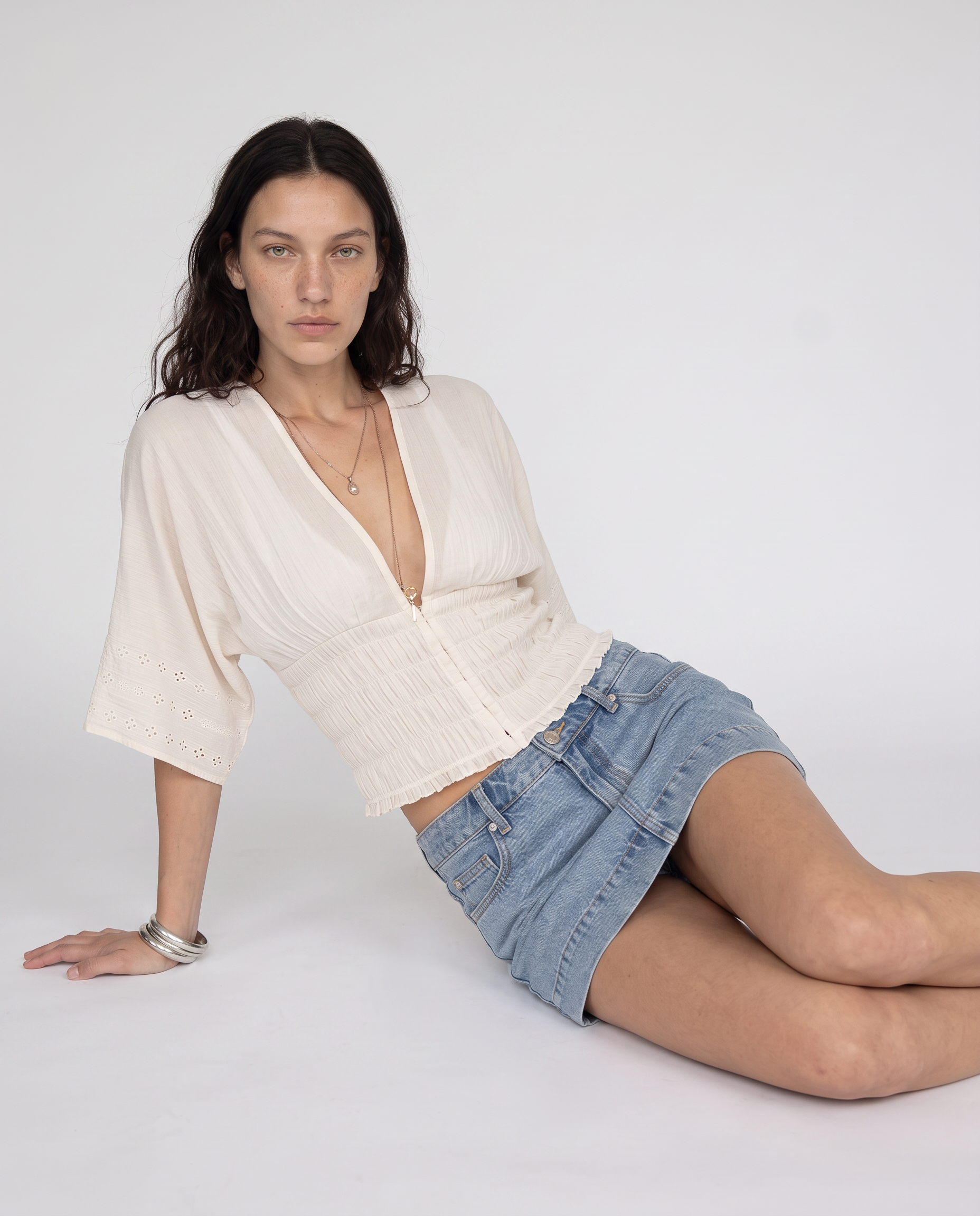 Classic Cut Denim Mini Skirt